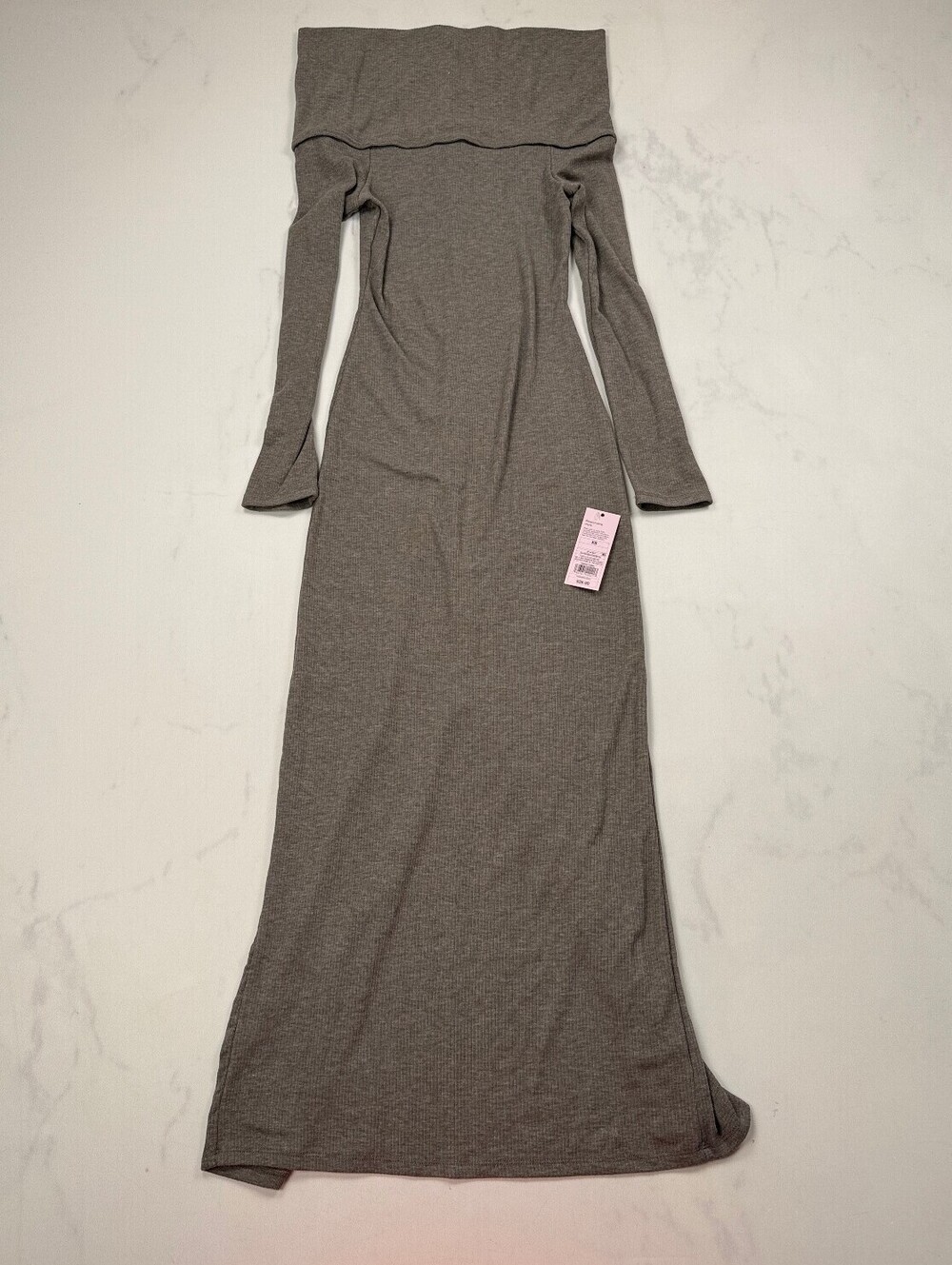 Wild Fable Maxi Dress Dove Gray 2010s Minimalist - Womens XS